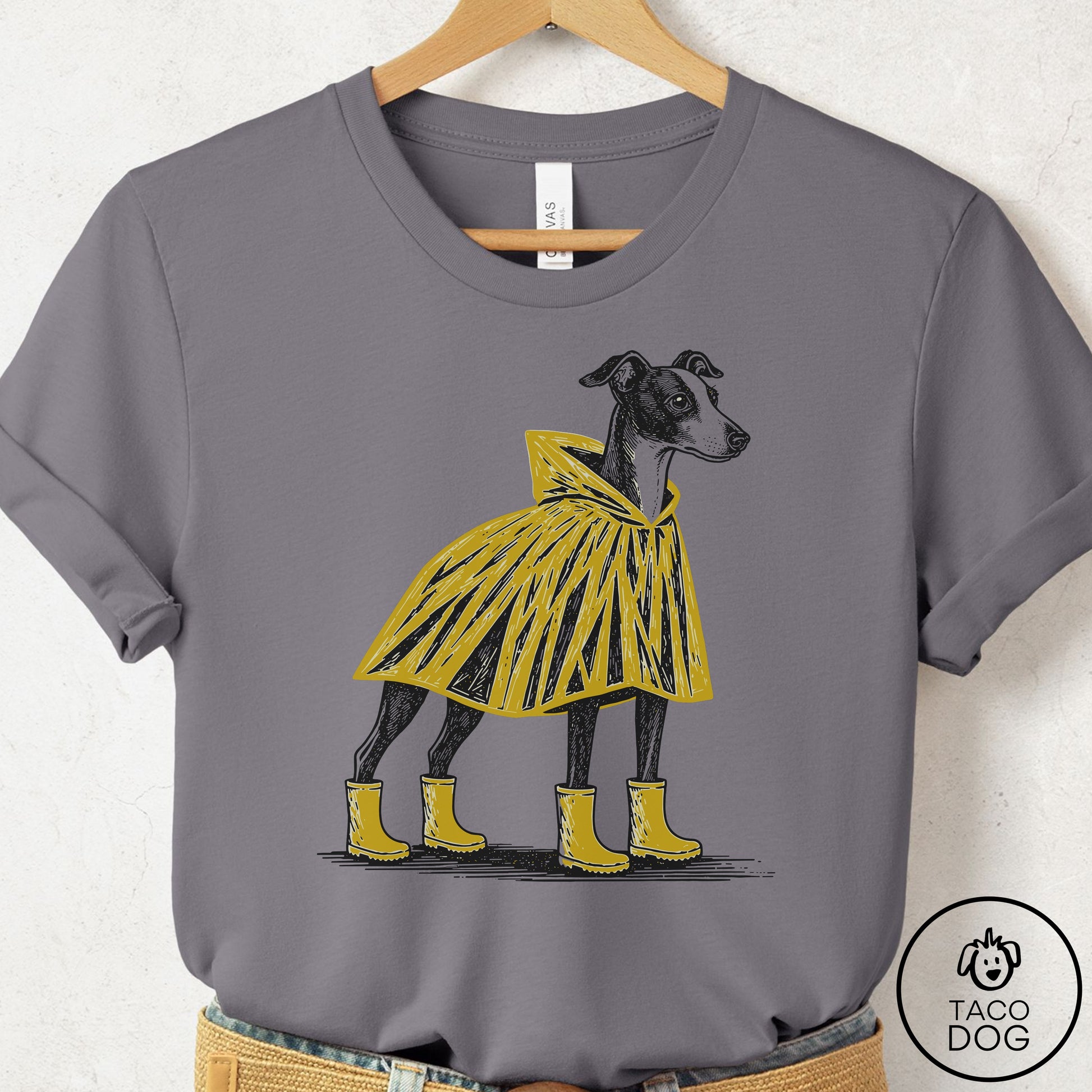 Italian Greyhound Whippet Poncho T-Shirt Storm Taco-Dog