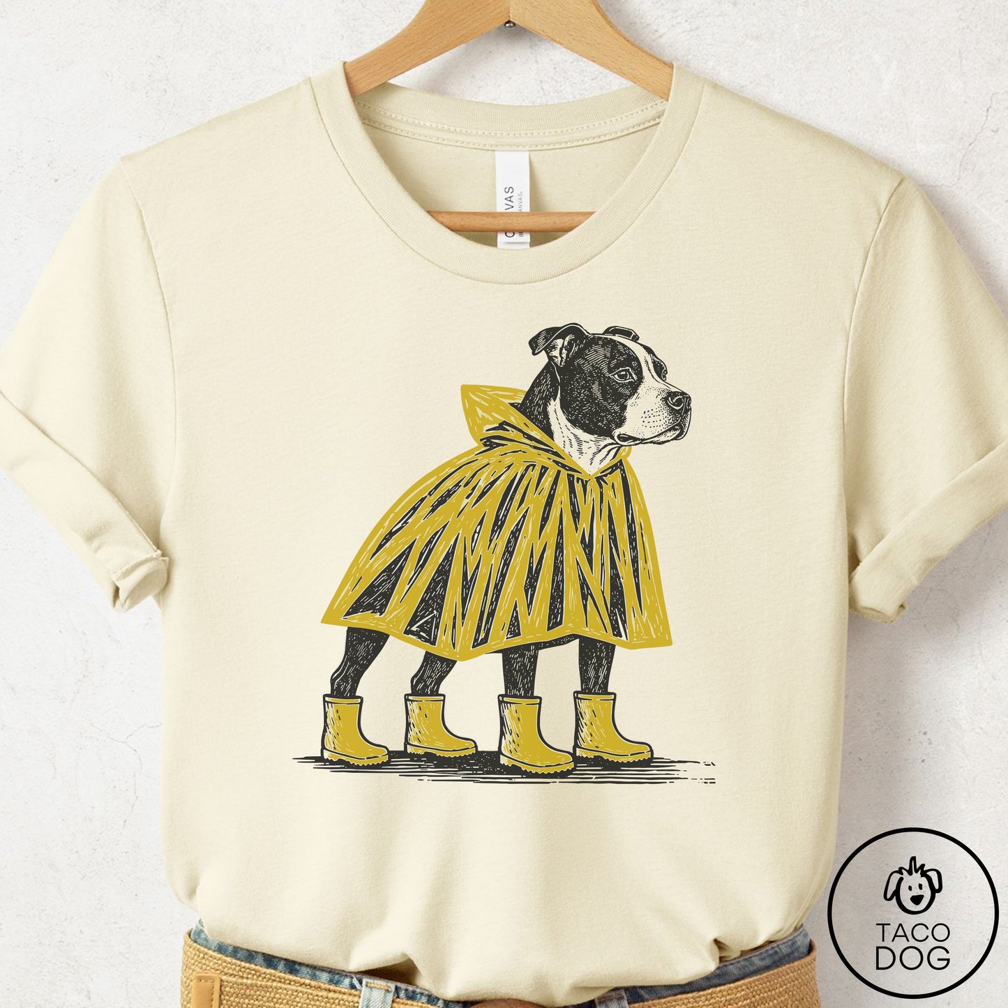 Pitbull Poncho T-Shirt Taco-Dog