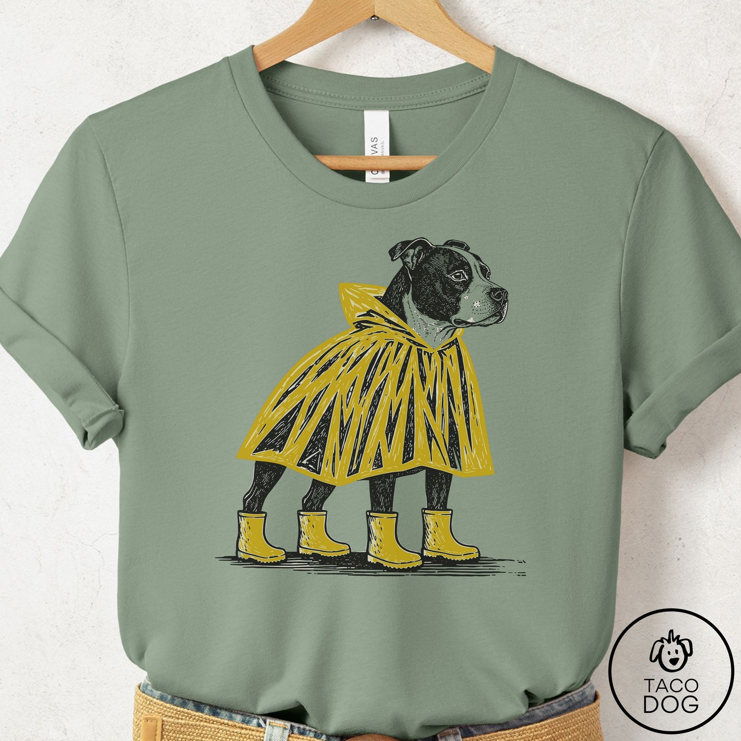 Pitbull Poncho T-Shirt Taco-Dog