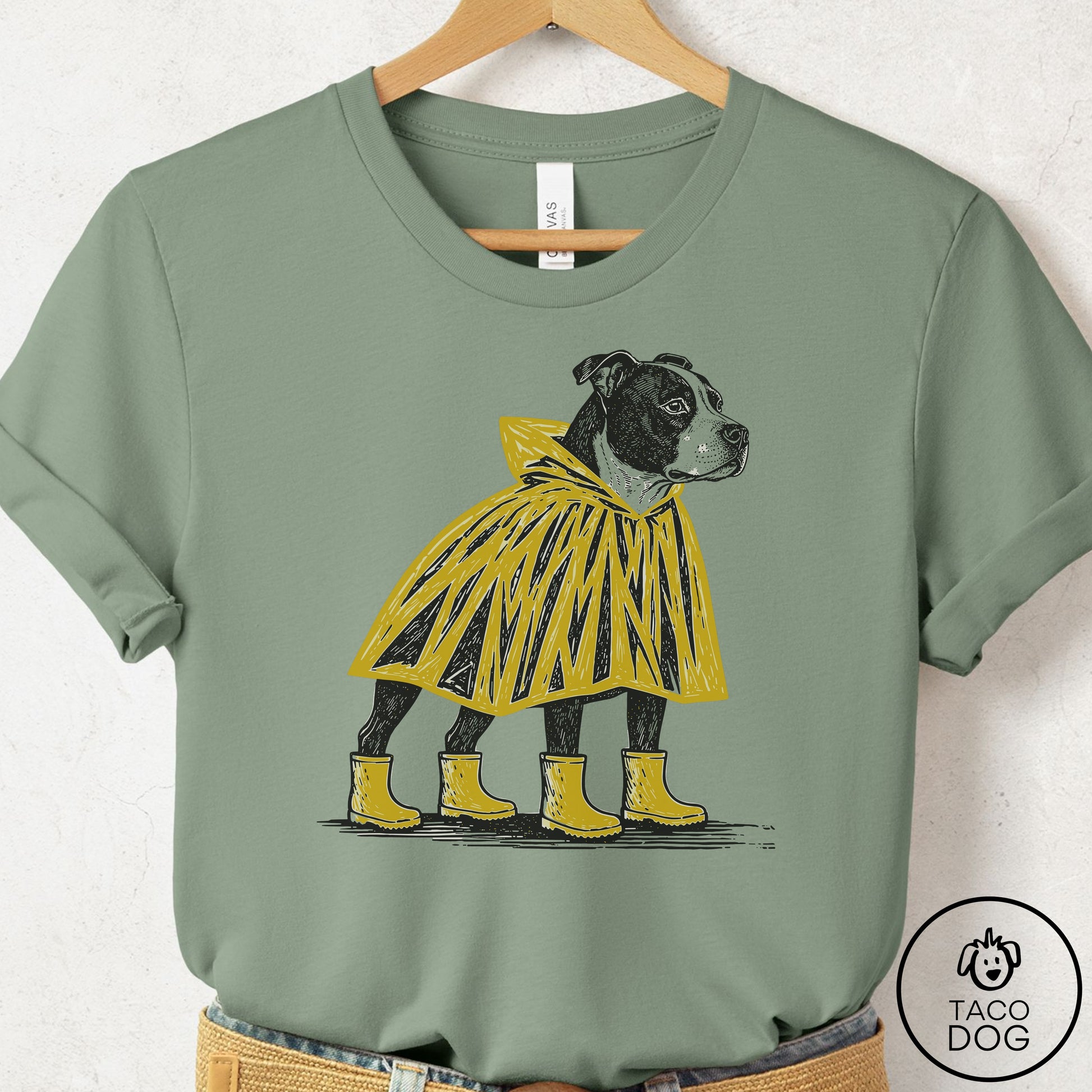 Pitbull Poncho T-Shirt Taco-Dog