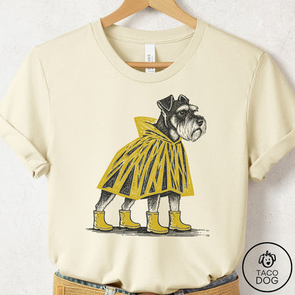 Schnauzer Poncho T-Shirt Natural Taco-Dog