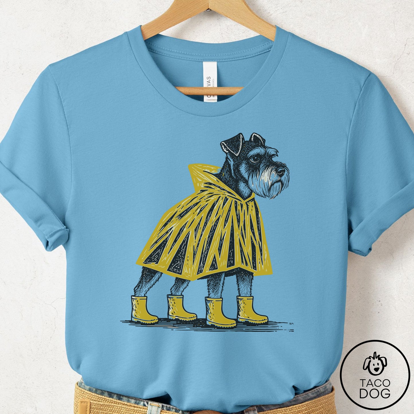 Schnauzer Poncho T-Shirt Taco-Dog