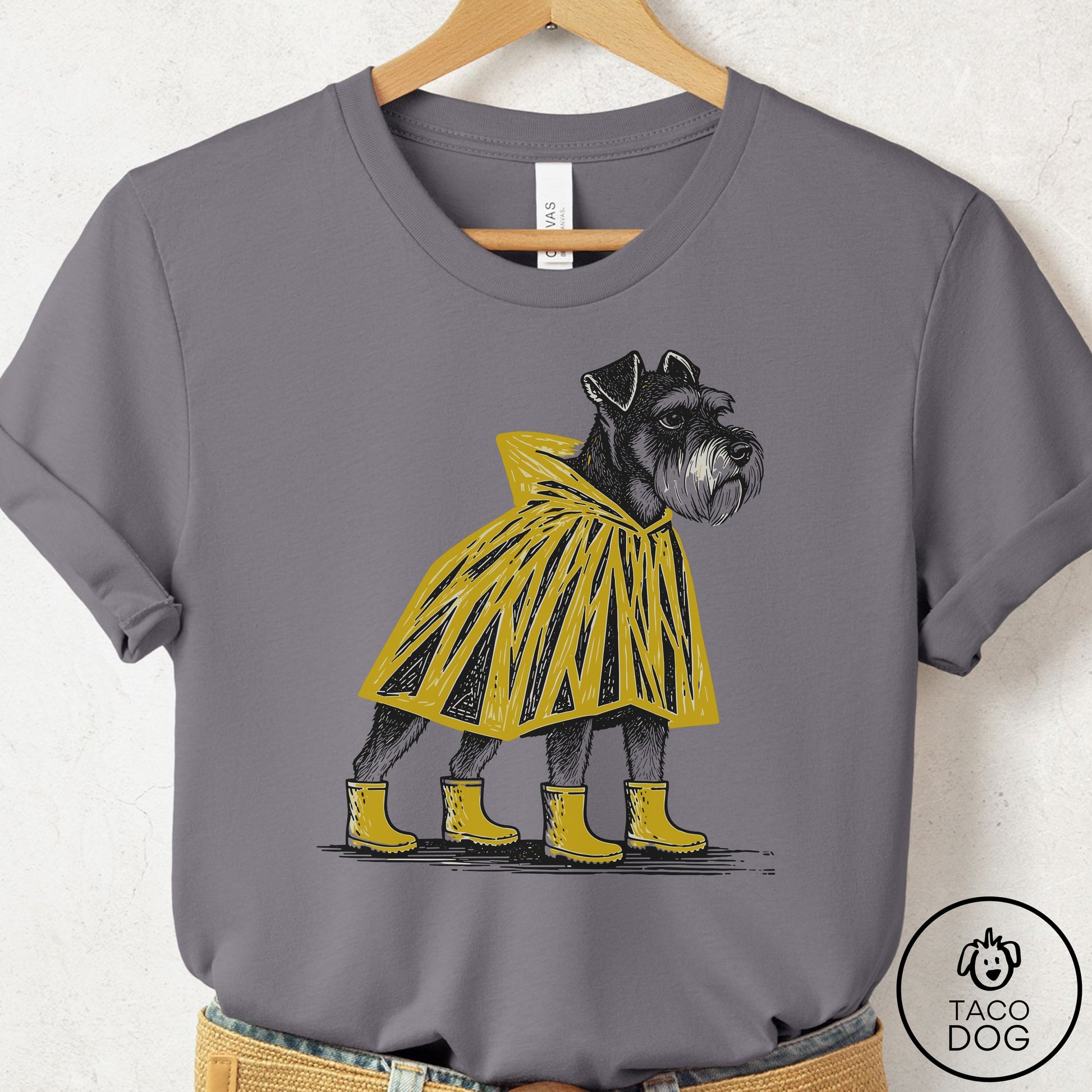 Schnauzer Poncho T-Shirt Taco-Dog