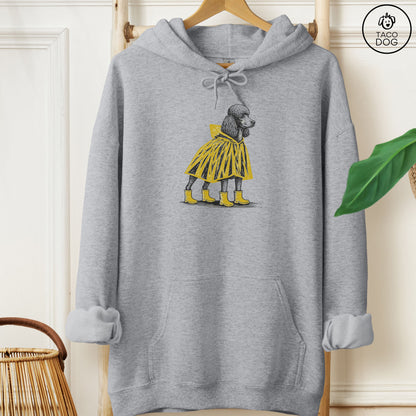 Poodle Poncho Hoodie Graphite Heather Taco-Dog