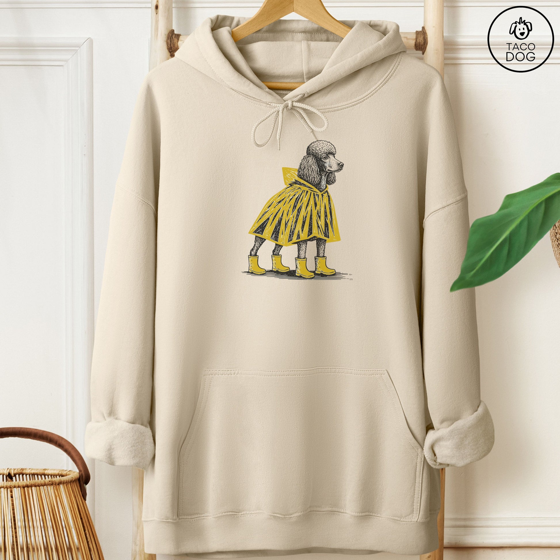 Poodle Poncho Hoodie Sand Taco-Dog