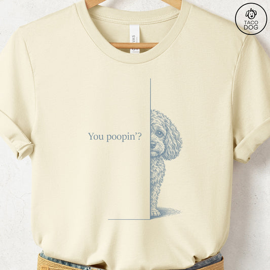 Cavapoo Poopin T-Shirt Natural Taco-Dog