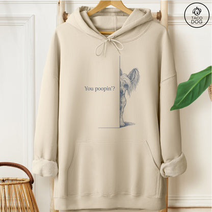 Chinese Crested Poopin Hoodie Sand Taco-Dog