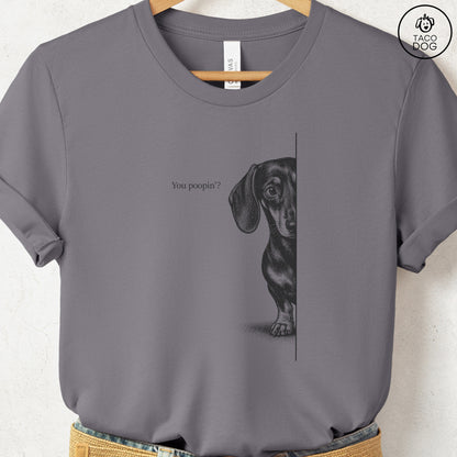 Dachshund Poopin T-Shirt Storm Taco-Dog