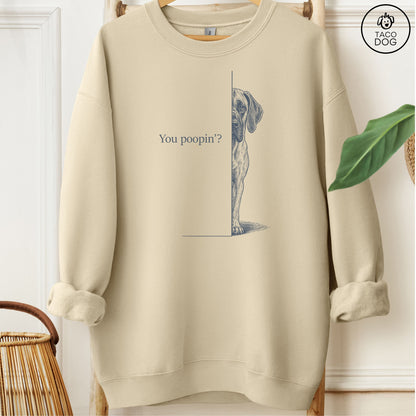 Great Dane Poopin Sweatshirt Sand Taco-Dog