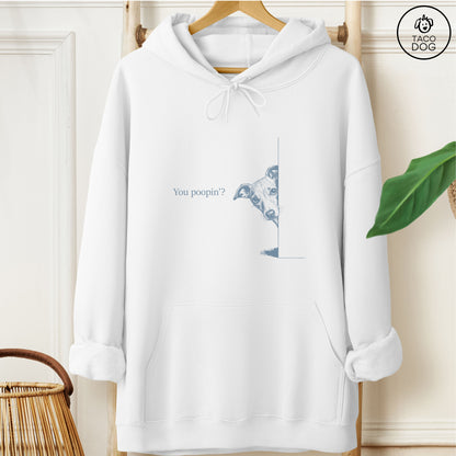 Italian Greyhound Whippet Poopin Hoodie White Taco-Dog