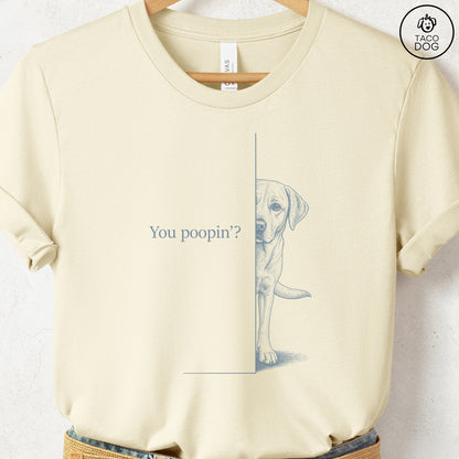 Labrador Retriever Poopin T-Shirt Natural Taco-Dog