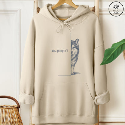 Malamute Poopin Hoodie Sand Taco-Dog