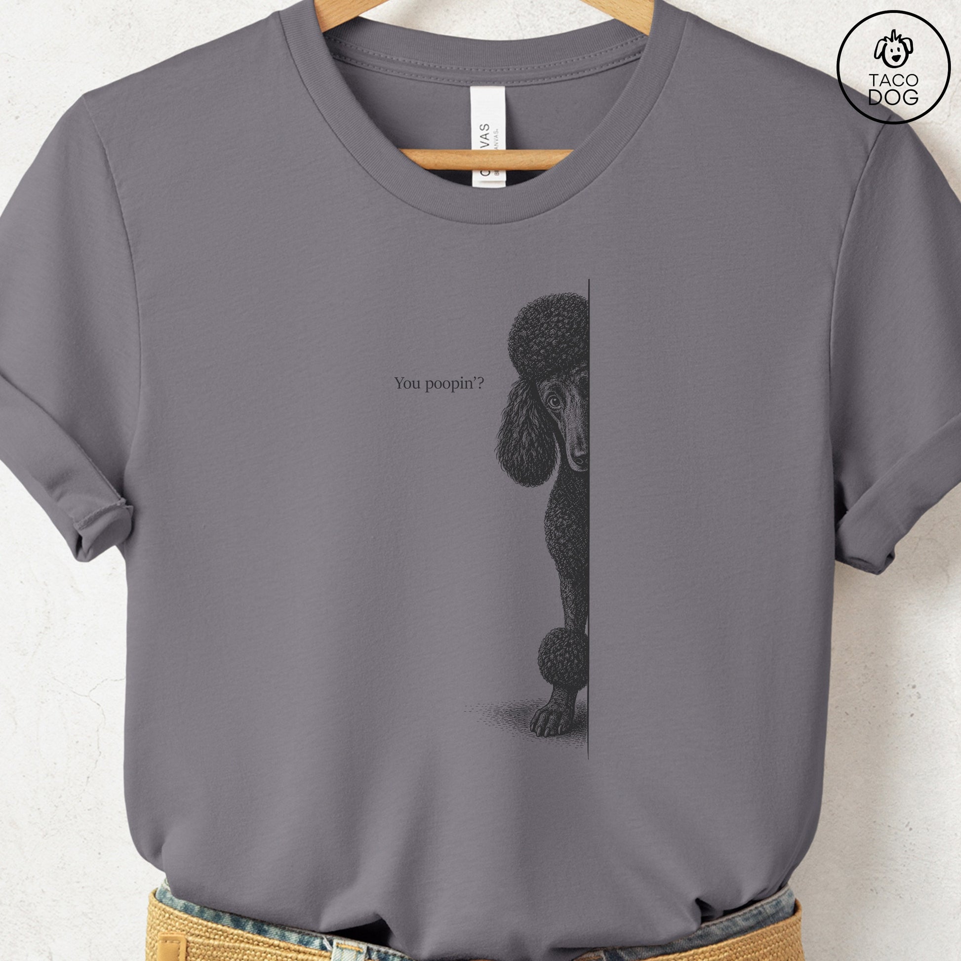 Poodle Poopin T-Shirt Storm Taco-Dog