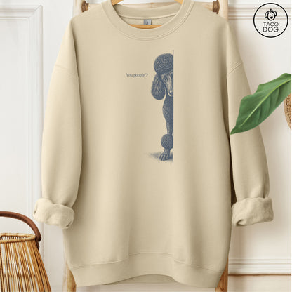 Poodle Poopin Sweatshirt Sand Taco-Dog