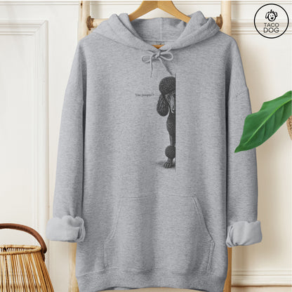 Poodle Poopin Hoodie Graphite Heather Taco-Dog