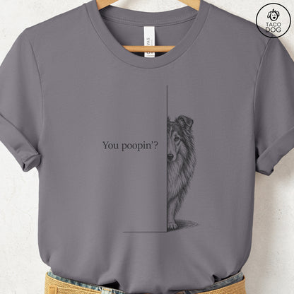 Rough Collie Poopin T-Shirt Storm Taco-Dog
