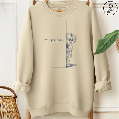 Sealyham Terrier Poopin Sweatshirt Sand Taco-Dog