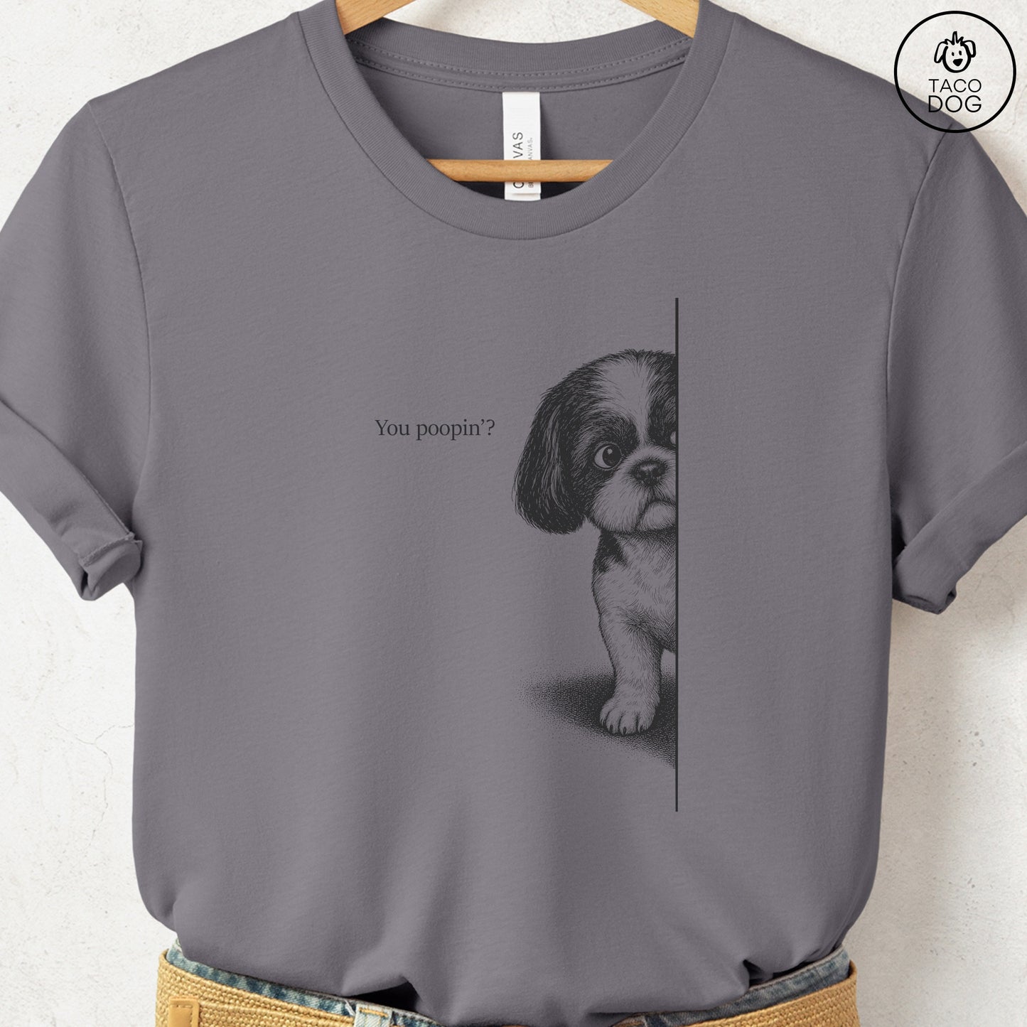 Shih Tzu Poopin T-Shirt Storm Taco-Dog