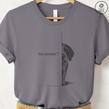 Wirehaired Pointing Griffon Poopin T-Shirt Storm Taco-Dog