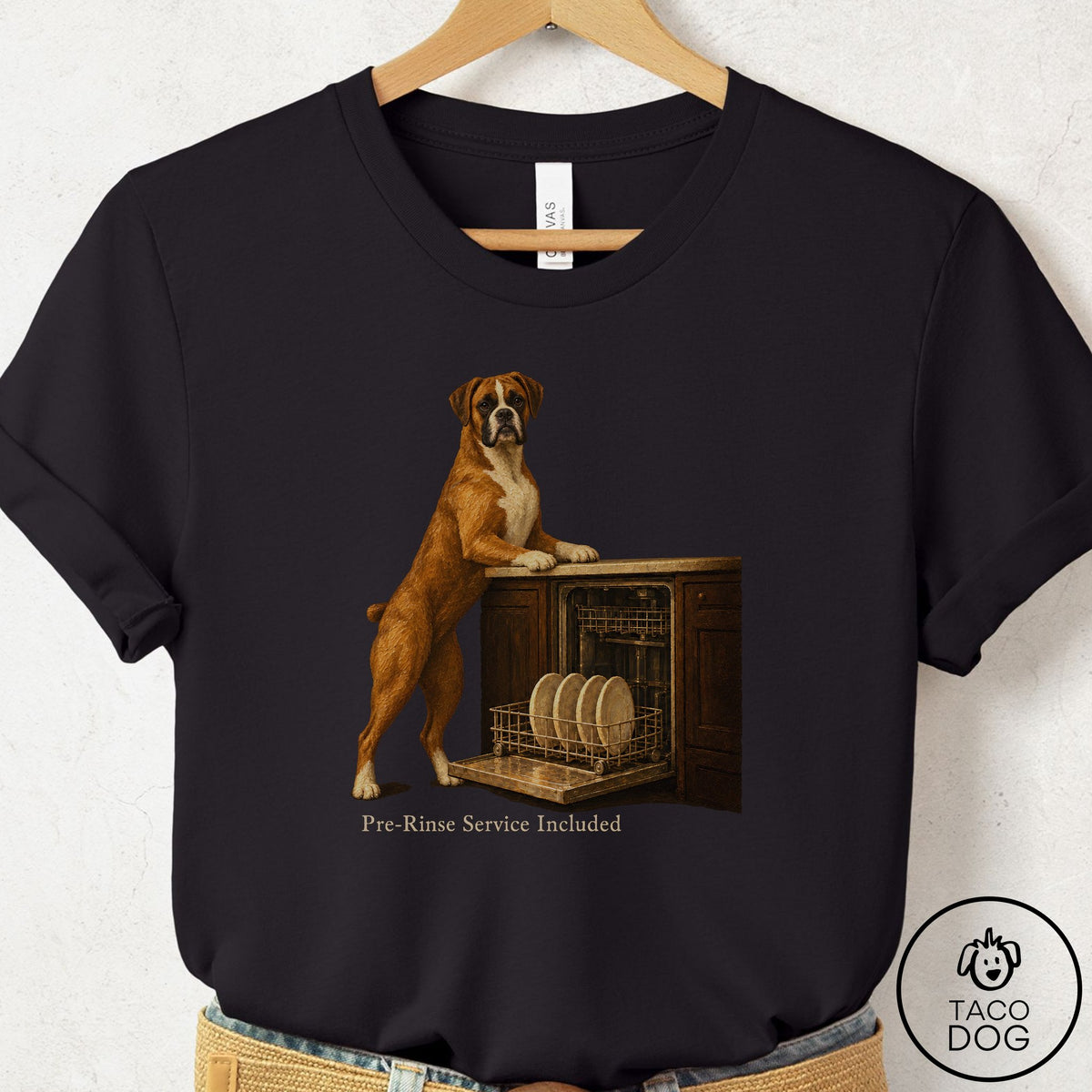 Boxer Pre-Rinse T-Shirt Black Taco-Dog