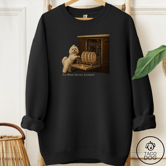 Maltese Pre-Rinse Sweatshirt Black Taco-Dog