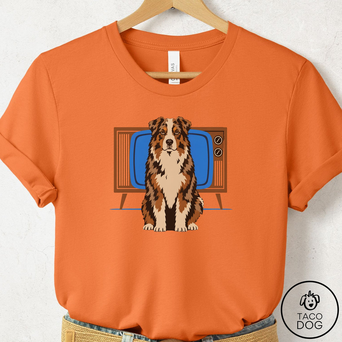 Australian Shepherd Program T-Shirt Burnt Orange Taco-Dog