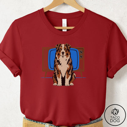 Australian Shepherd Program T-Shirt Canvas Red Taco-Dog