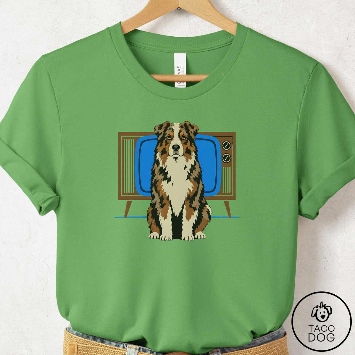 Australian Shepherd Program T-Shirt Leaf Taco-Dog