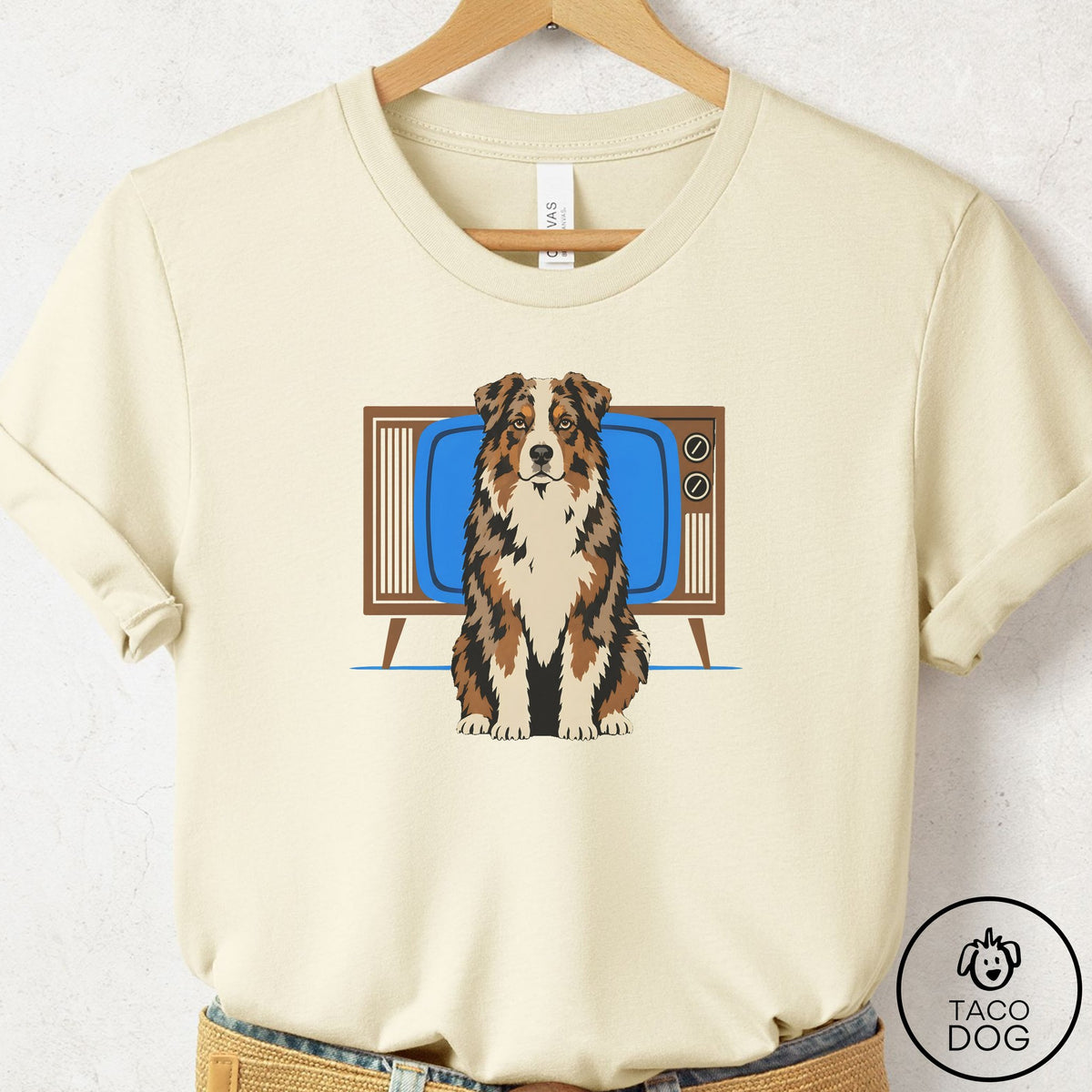 Australian Shepherd Program T-Shirt Natural Taco-Dog