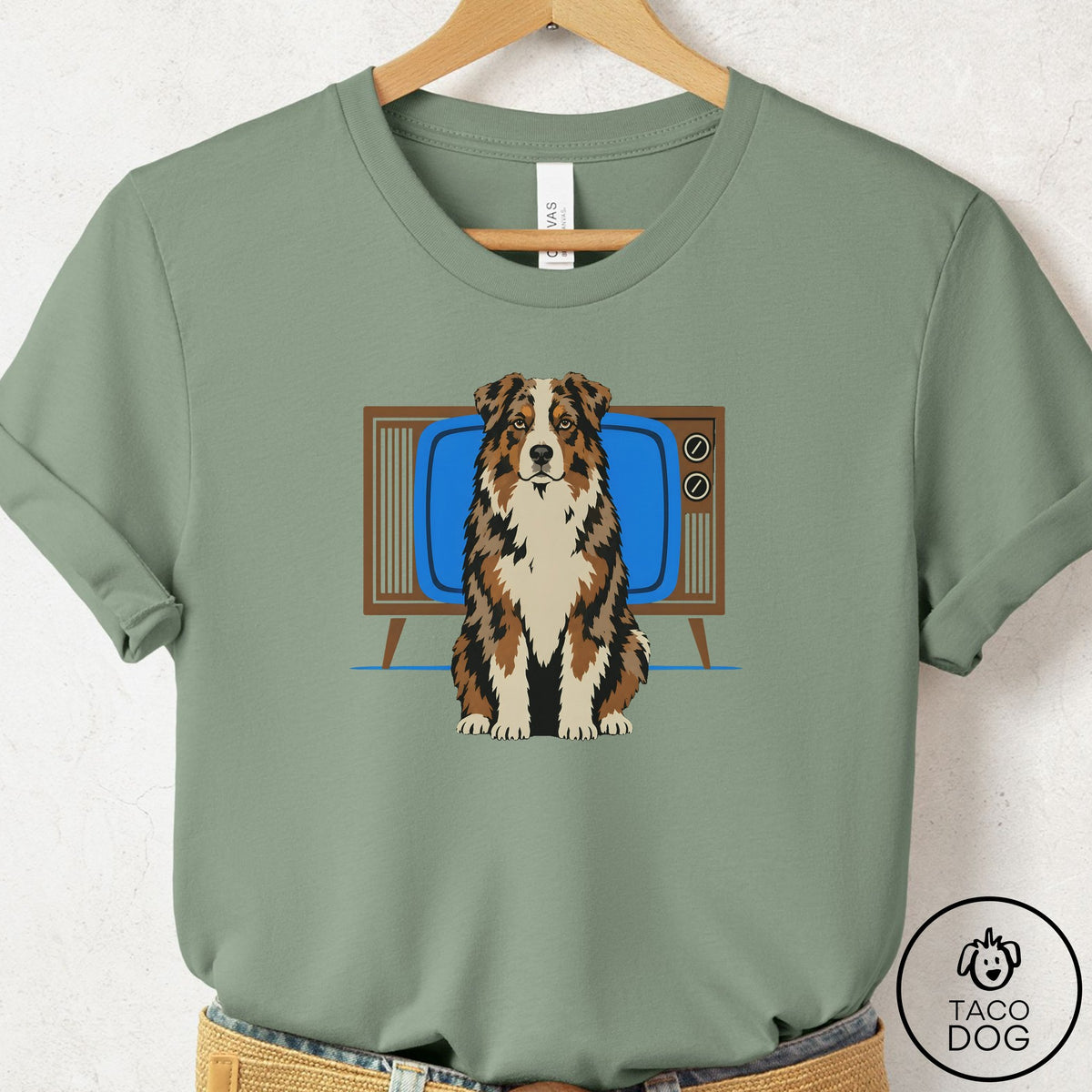 Australian Shepherd Program T-Shirt Sage Taco-Dog