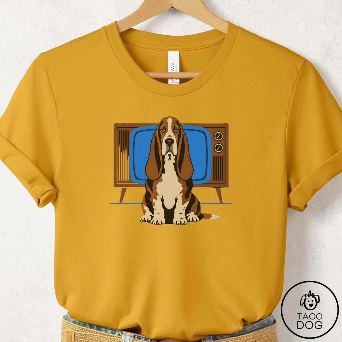 Basset Hound Program T-Shirt Mustard Taco-Dog