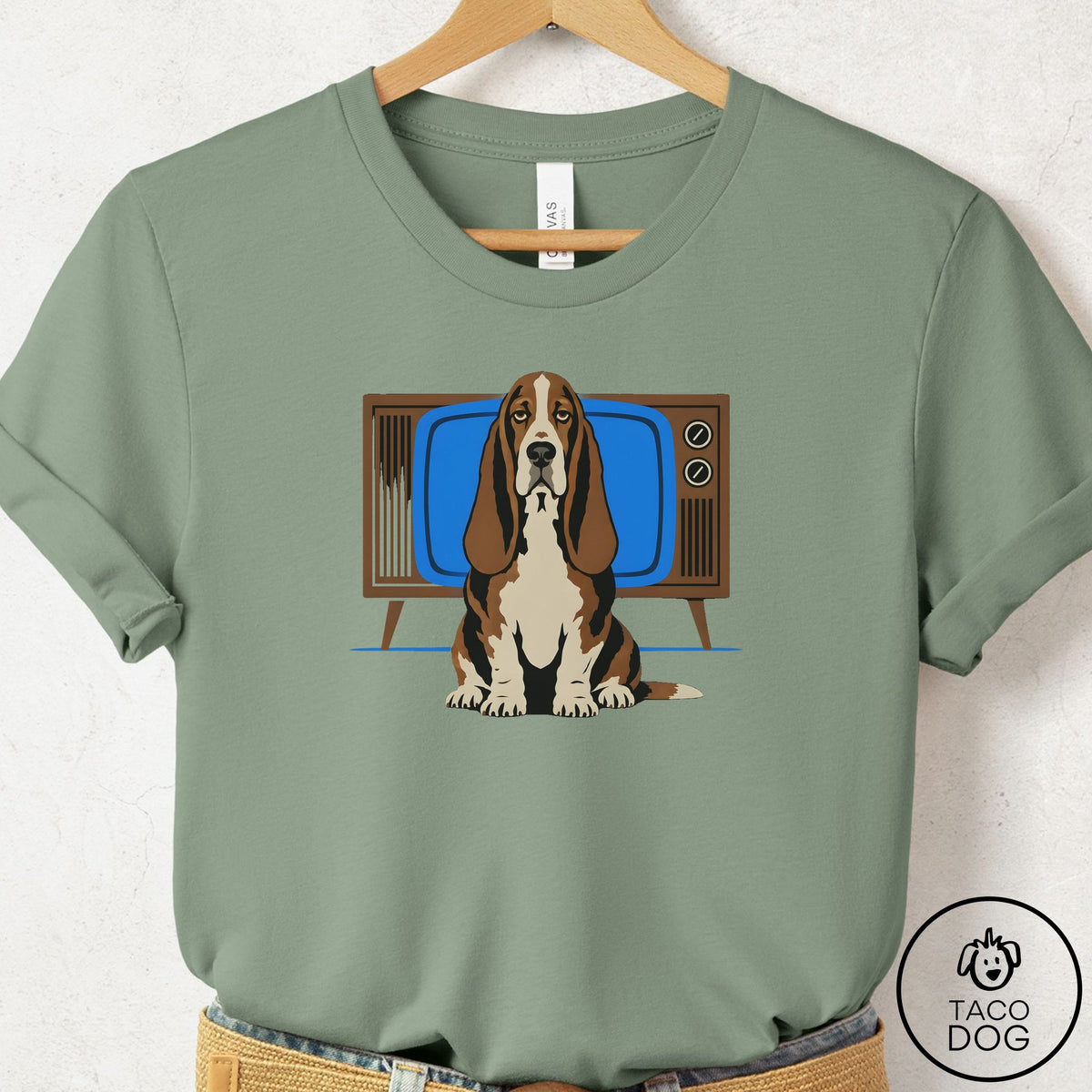Basset Hound Program T-Shirt Sage Taco-Dog