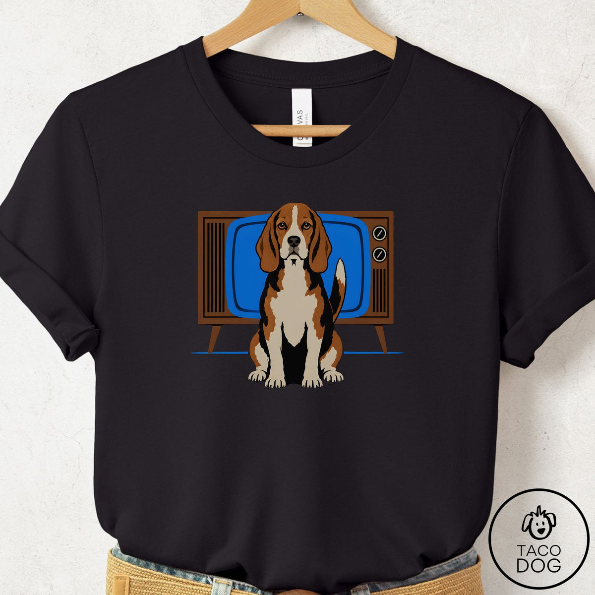 Beagle Program T-Shirt Black Taco-Dog