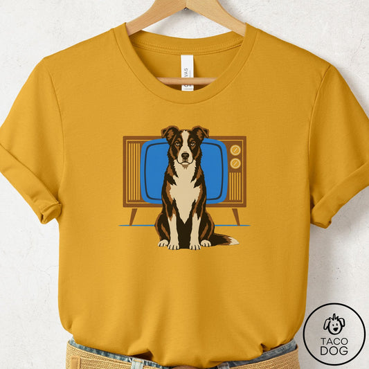 Border Collie Program T-Shirt Mustard Taco-Dog