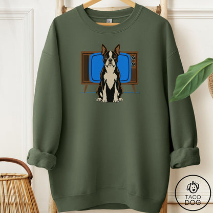 Boston Terrier Program Sweatshirt Military Green Taco-Dog