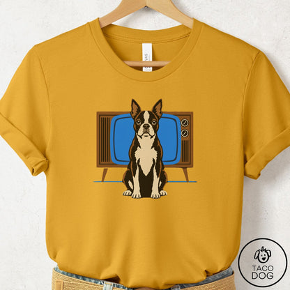 Boston Terrier Program T-Shirt Mustard Taco-Dog
