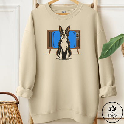 Boston Terrier Program Sweatshirt Sand Taco-Dog
