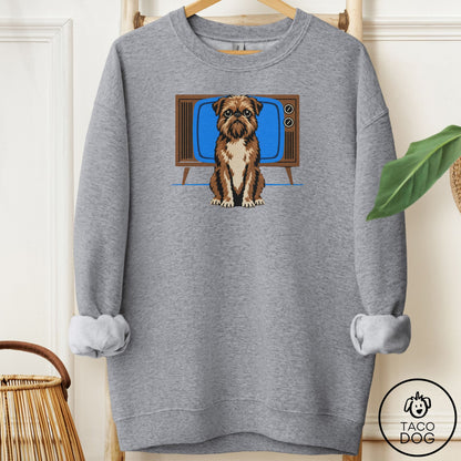 Brussels Griffon Program Sweatshirt Graphite Heather Taco-Dog