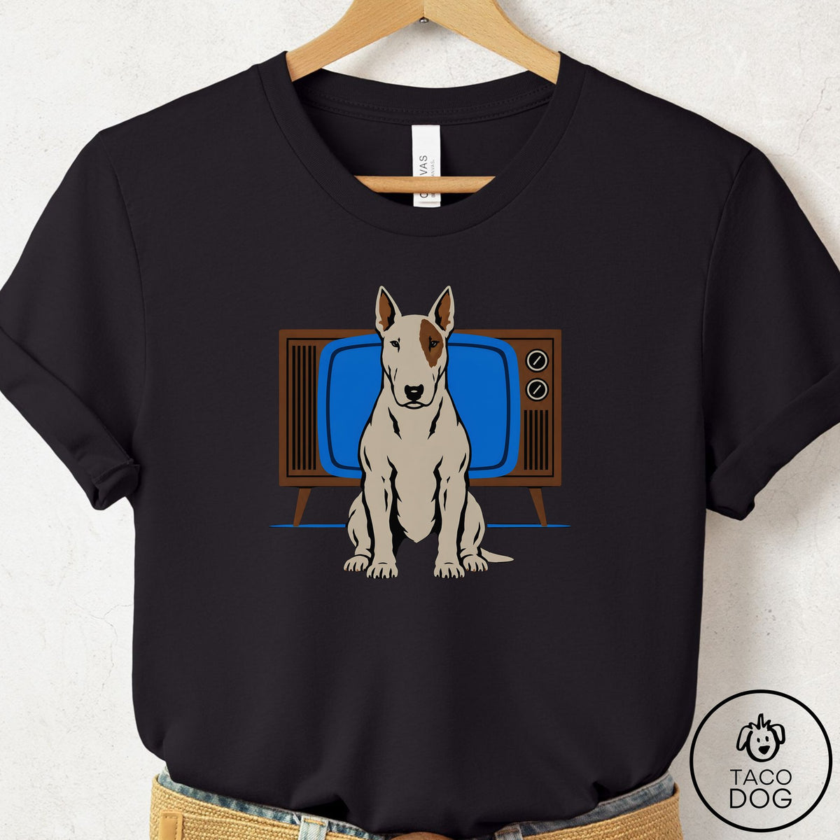 Bull Terrier Program T-Shirt Black Taco-Dog