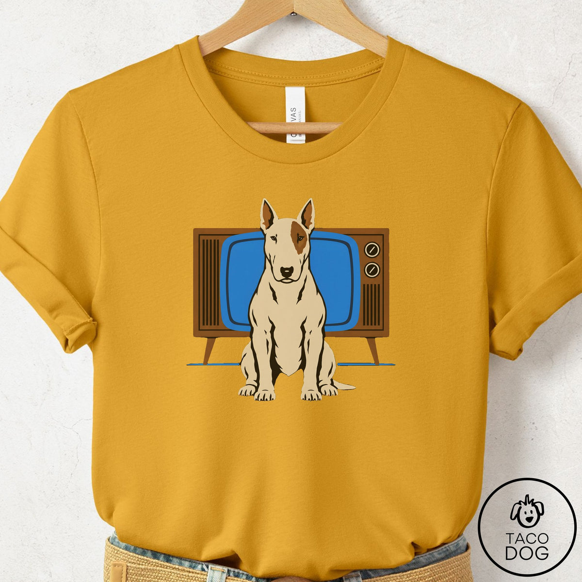 Bull Terrier Program T-Shirt Mustard Taco-Dog