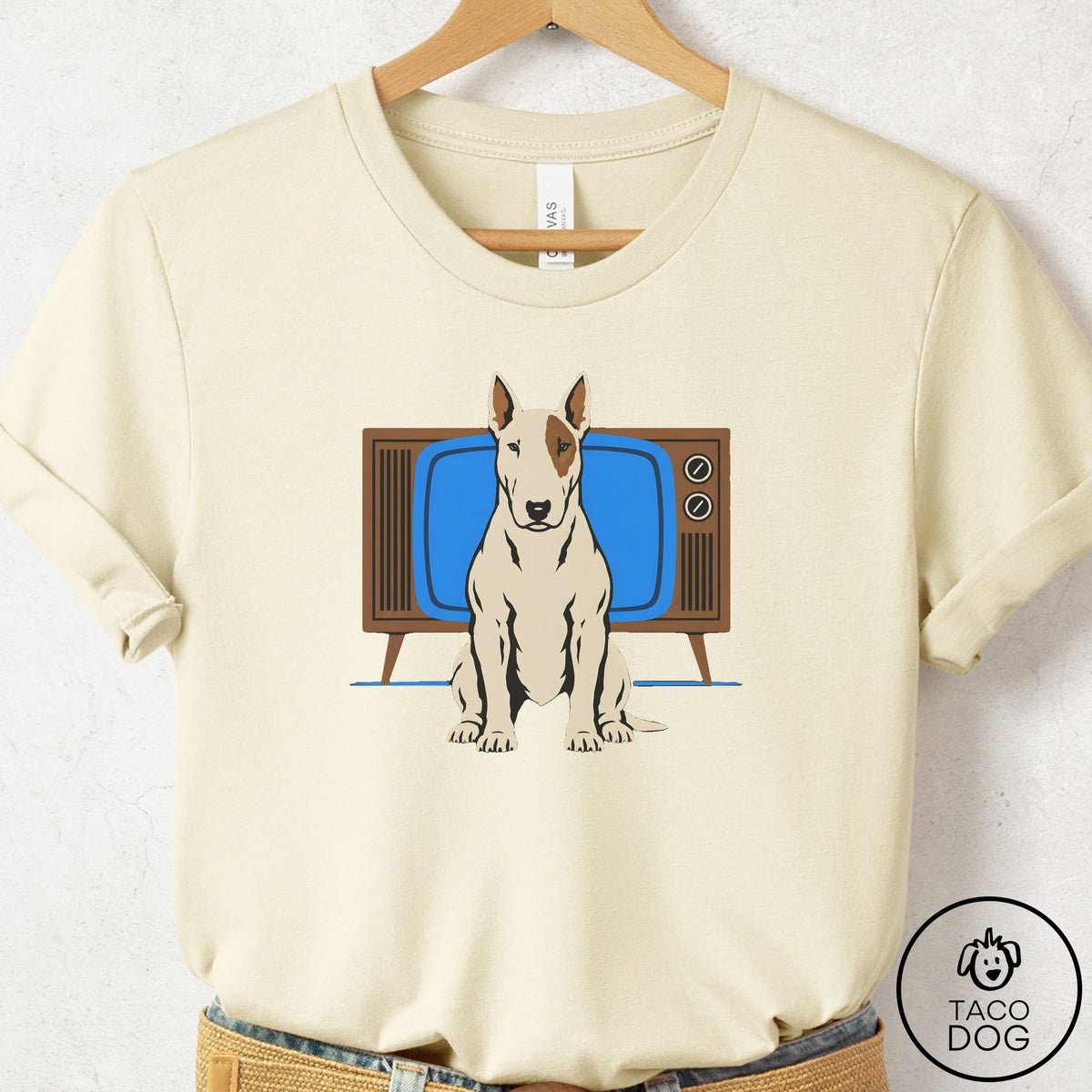 Bull Terrier Program T-Shirt Natural Taco-Dog