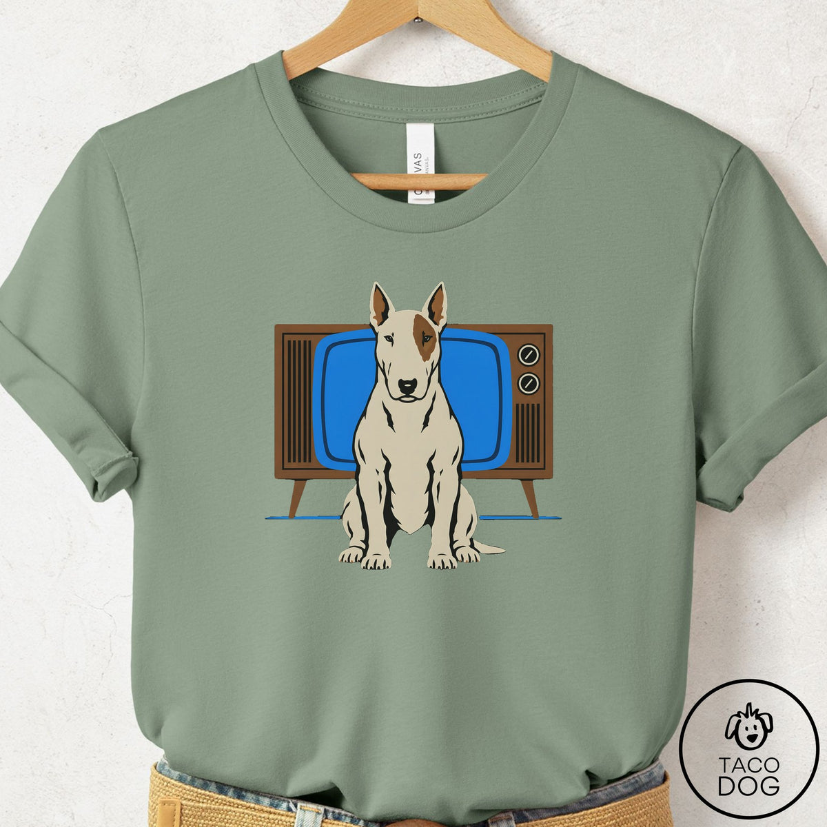 Bull Terrier Program T-Shirt Sage Taco-Dog