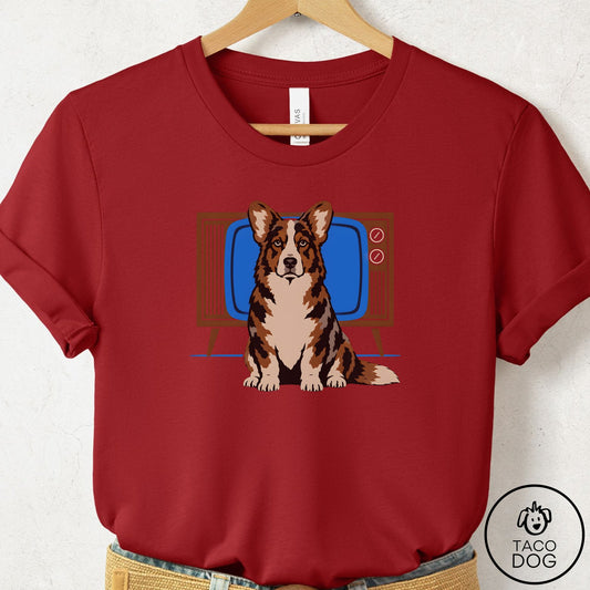 Cardigan Welsh Corgi Program T-Shirt Canvas Red Taco-Dog