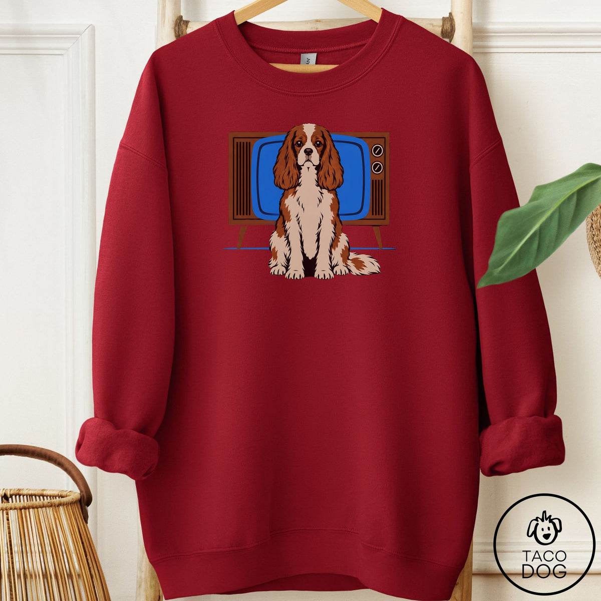 Cavalier King Charles Spaniel Program Sweatshirt Garnet Taco-Dog
