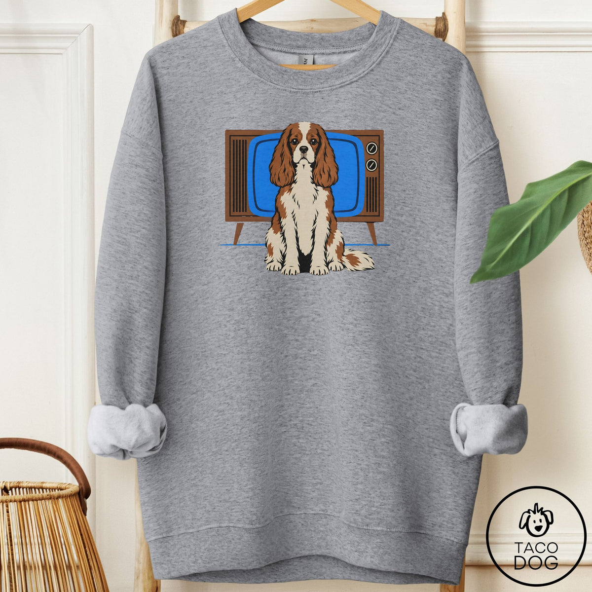 Cavalier King Charles Spaniel Program Sweatshirt Graphite Heather Taco-Dog