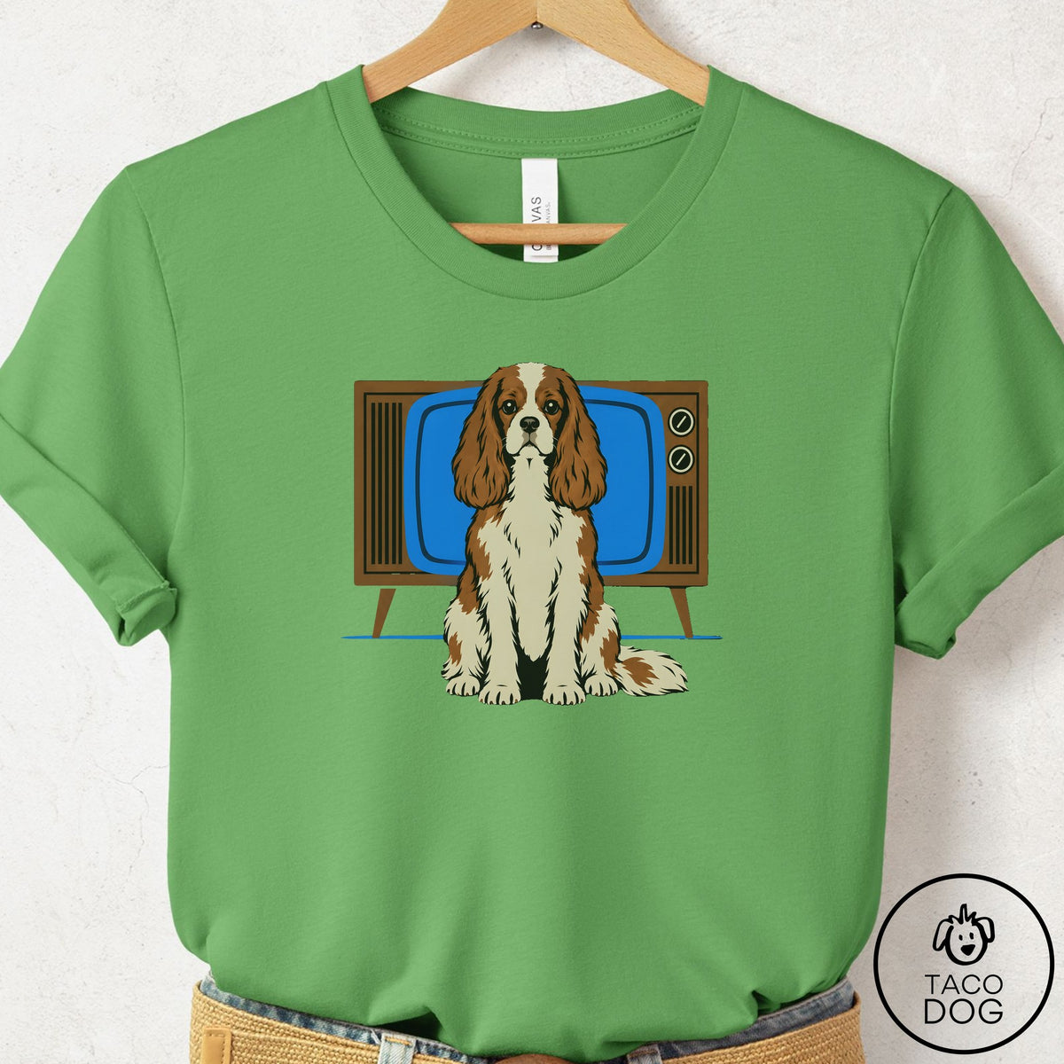 Cavalier King Charles Spaniel Program T-Shirt Leaf Taco-Dog