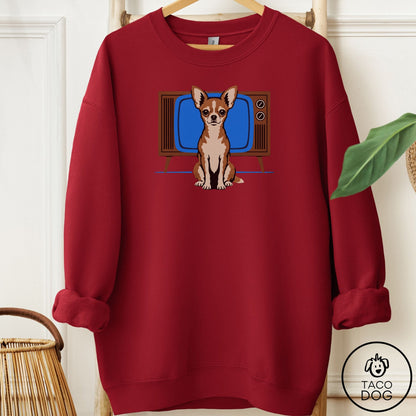 Chihuahua Program Sweatshirt Garnet Taco-Dog