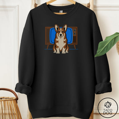 Corgi Program Sweatshirt Black Taco-Dog