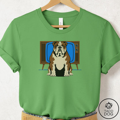 English Bulldog Program T-Shirt Leaf Taco-Dog