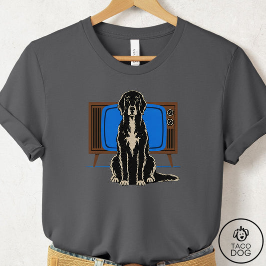 Flat-Coated Retriever Program T-Shirt Asphalt Taco-Dog